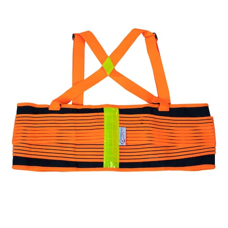 Safe Handler Reflective Lifting Support Weight Belt, Large, Orange BLSH-MS-L-1RLB